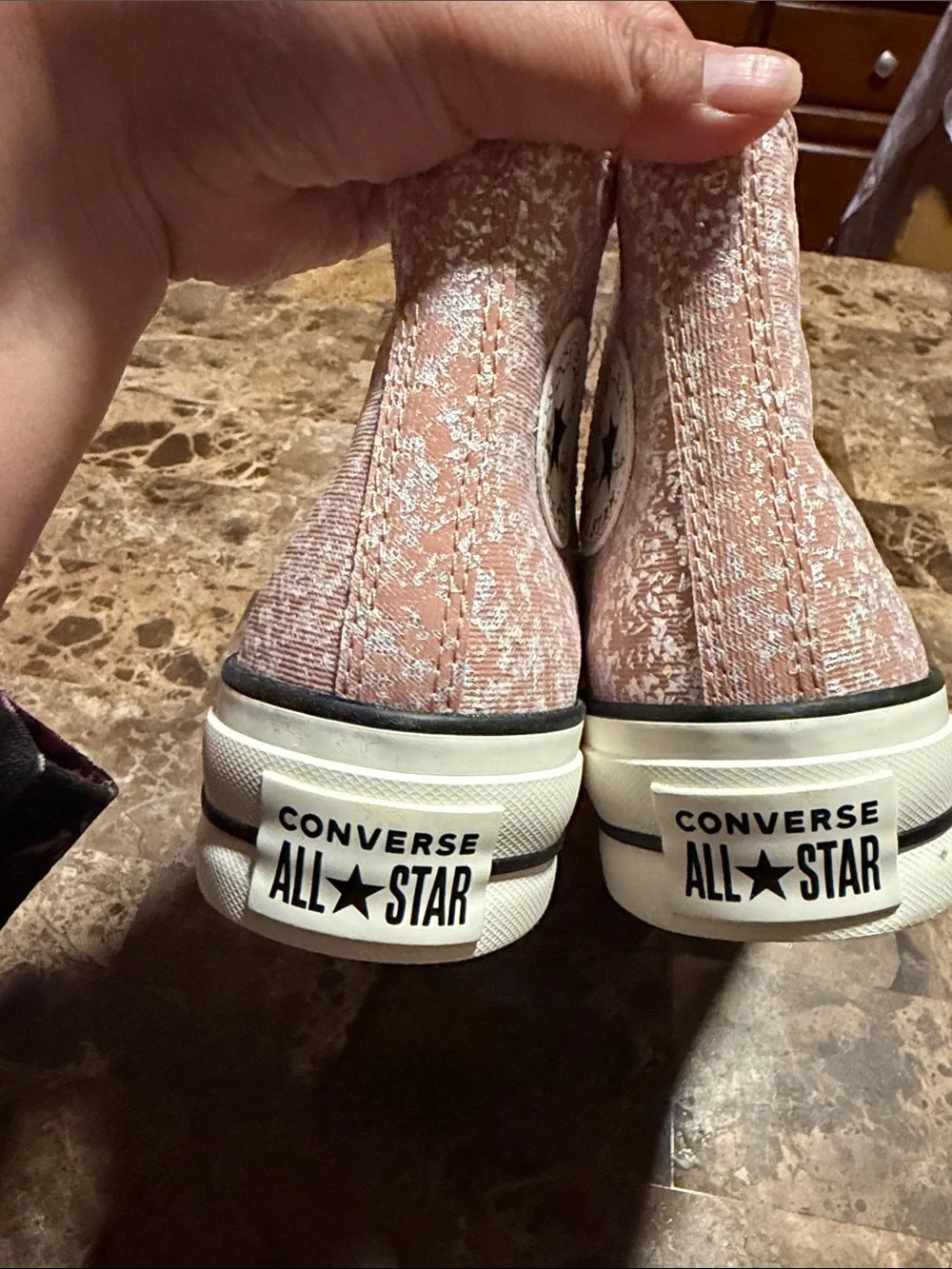 Converse High Top Sneakers in Blush Speckle
